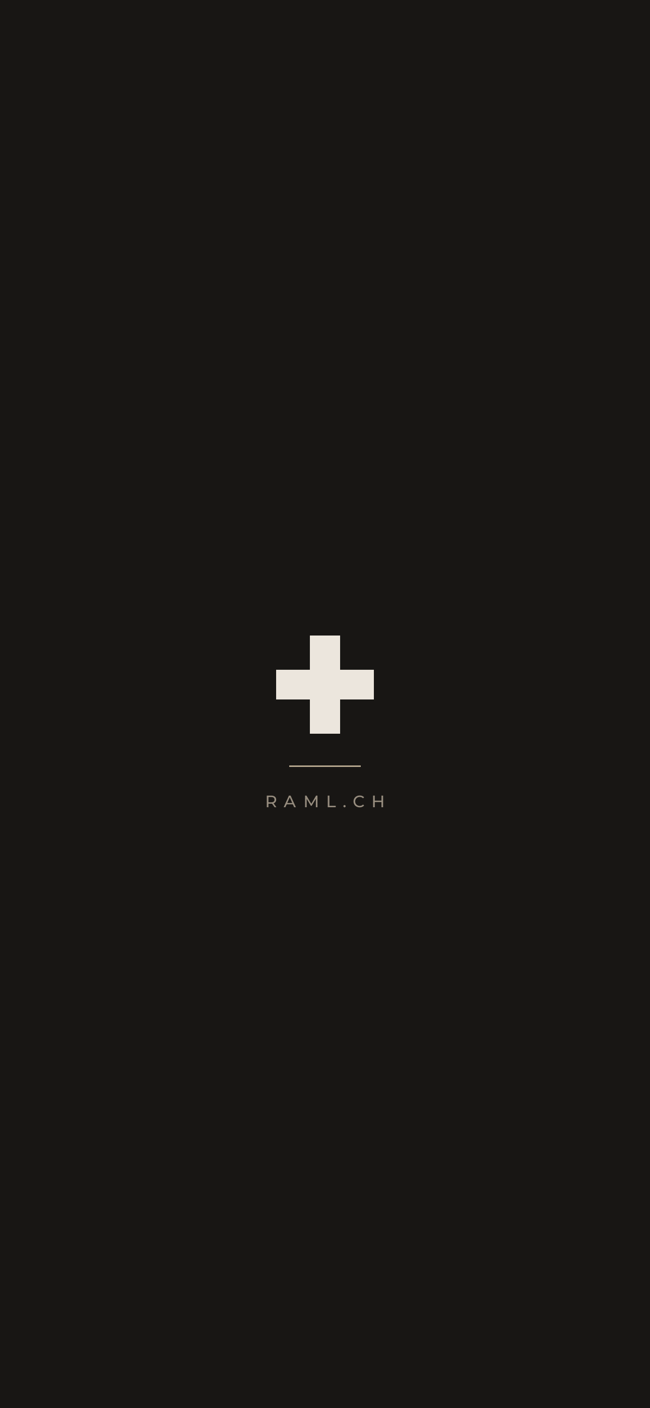 Mobile wallpaper — Swiss cross on ink, dark