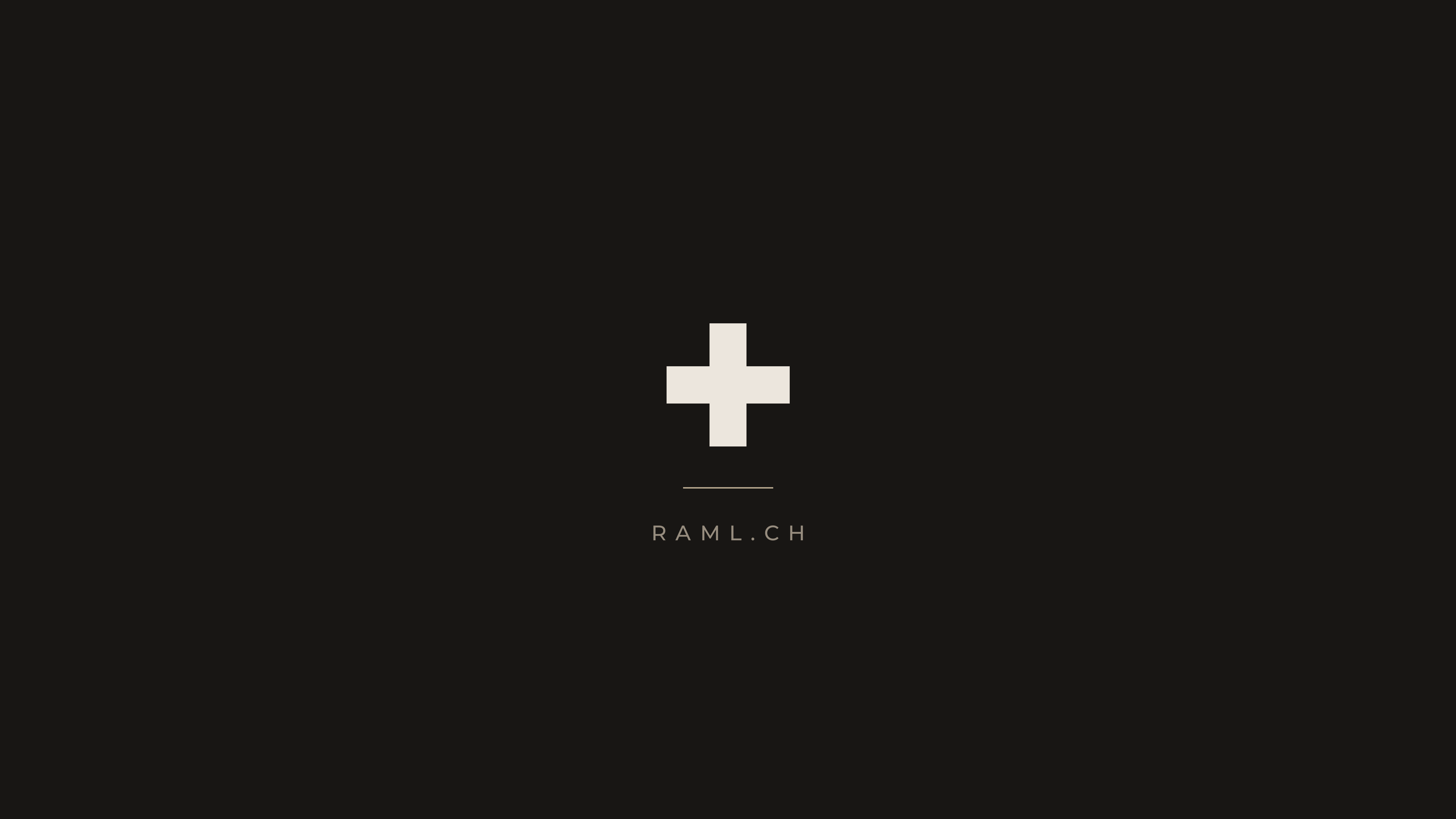 Desktop wallpaper — Swiss cross on ink, dark